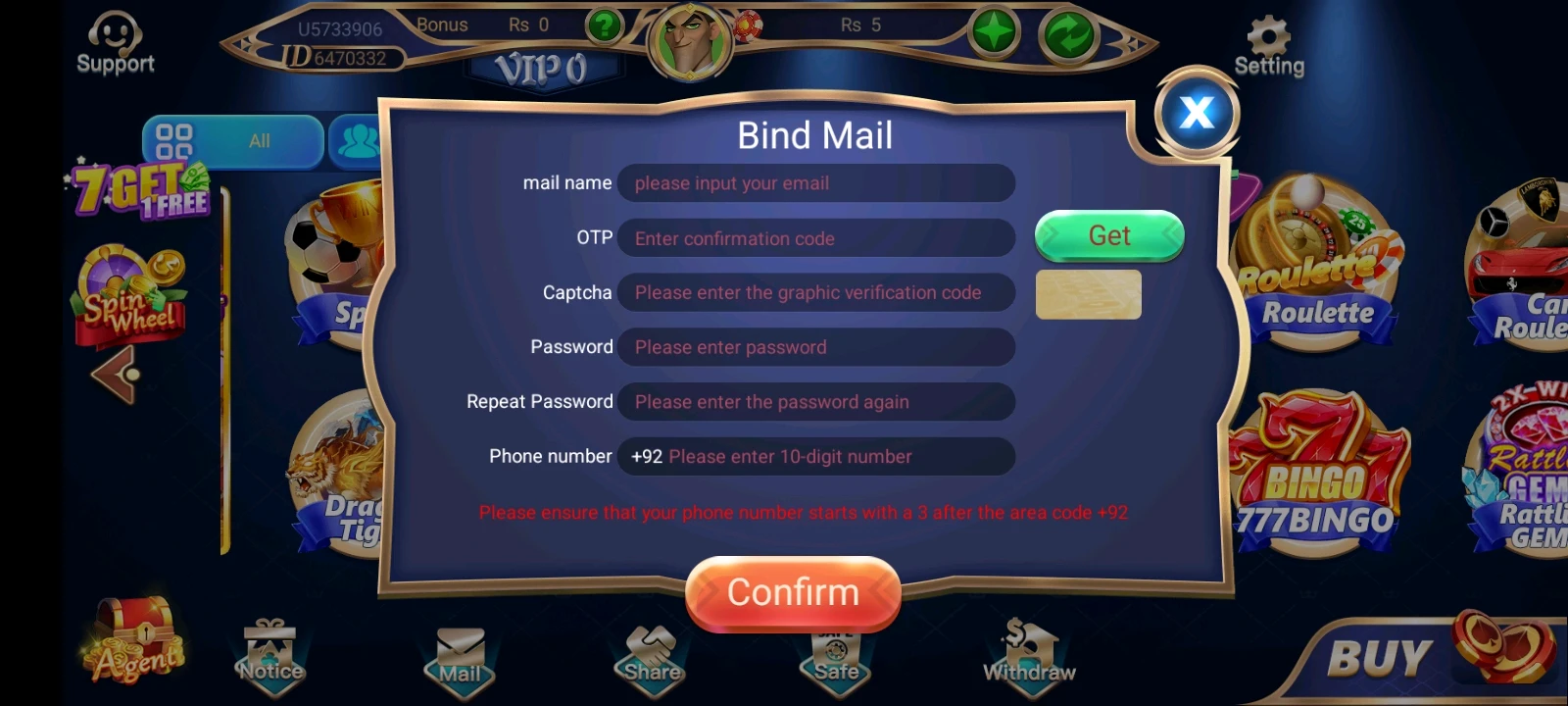 3 patti sky register